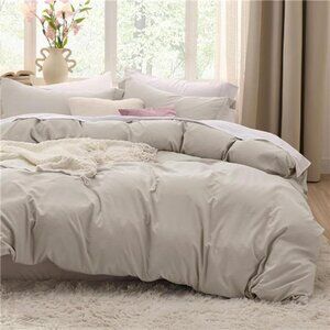 Bedsure Duvet Cover Queen Size - 3 Pieces Prewashed Extra Soft Bedding Set